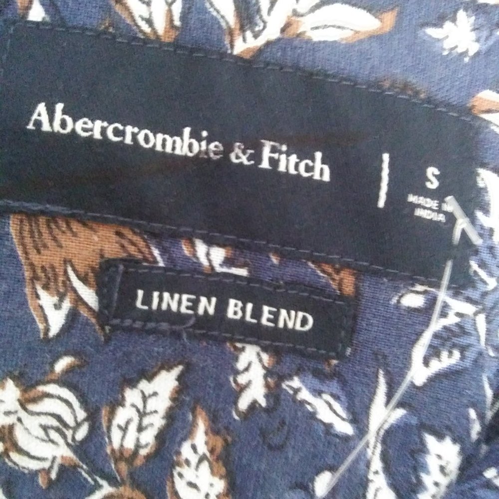 Abercrombie & Fitch Button Up Linen Blend Shirt S - image 2